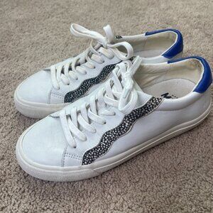 Madewell Sneaker Womens 7 White Sidewalk Low-Top Leather Calf Hair Casual Travel